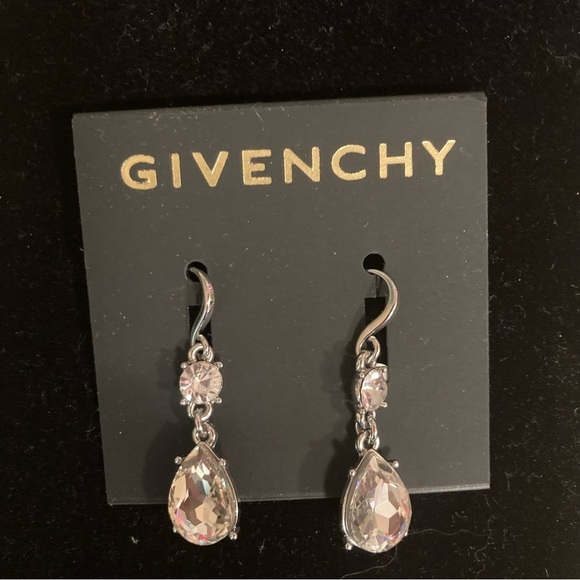 Givenchy Jewelry - Givenchy Silver Crystal Earrings new with tags